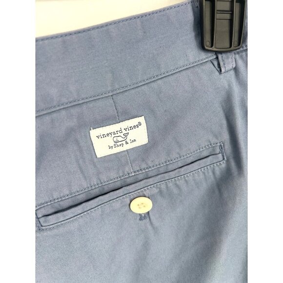 Vineyard Vines Mens Blue Chino Shorts Size 34 Waist Blue 100% Cotton Preppy - Picture 3 of 5
